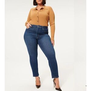 NWT Good American X Calik Denim Good Classic Jeans